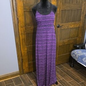 Racer Back Sport Purple Maxi Dress